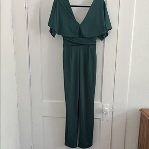 Elegant Deep Green Jumpsuit